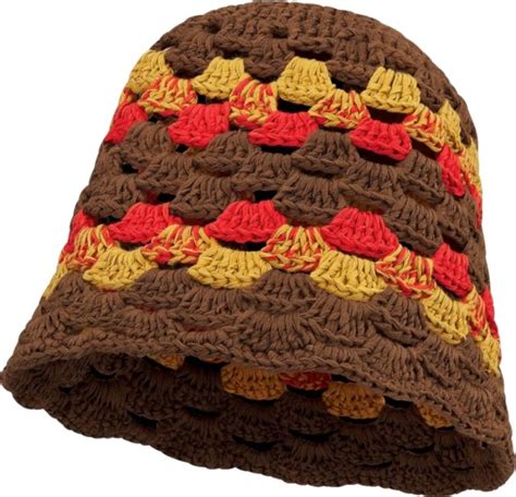 Dior Tears Crochet Bucket Hat Brown 